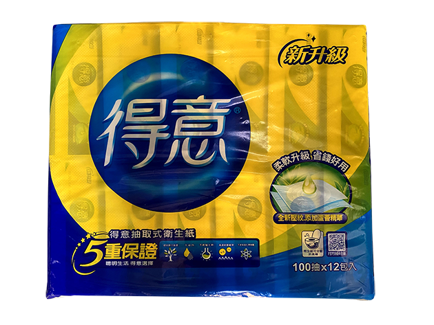 【得意】抽取式衛生紙 100抽*12包